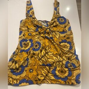 y2k 725 boho Floral Twist-Front Women’s Tank Top shirt hippie